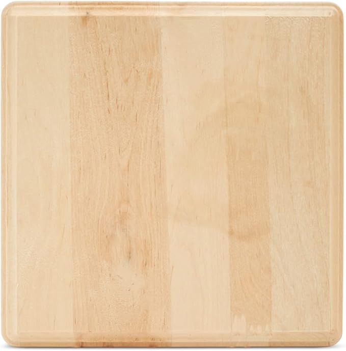 Unfinished Wooden Squares 7 inch, Pack of 1 Wood Boards for Crafts Wood Signs for Crafts, Wooden Plaque Craft Blanks by Woodpeckers