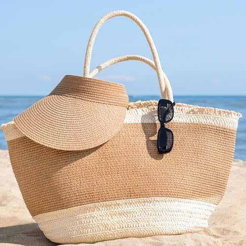 Raffia Ribbon Yarn for Crochet Brown Cotton Yarn for Crocheting Beach Hat