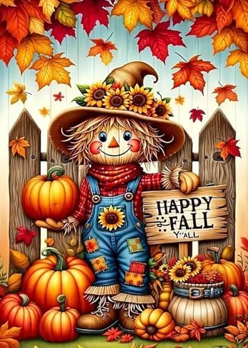 DYAIYYMQ Pumpkin Stamped Cross Stitch Kit for Adults 15.7x11.8 inches