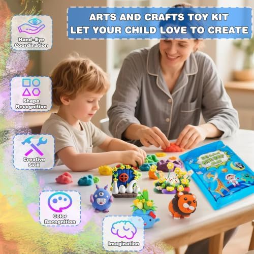 ifergoo Air Dry Clay, 36 Colors Magic Foam DIY Molding Clay for Slime | Slime add ins & Supplies, Soft & Non-Sticky, Easy to use, School Projects, Great Toys Gift for Ages 3-12 Boys & Girls Kids