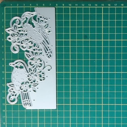 Scrapbooking Die-Cuts for Card Making, Christmas Metal Cutting Dies, Paper Craft Punch Template, Background Embossing Stencils, DIY Album Décor (Bird Lace-7.8x15.7cm)