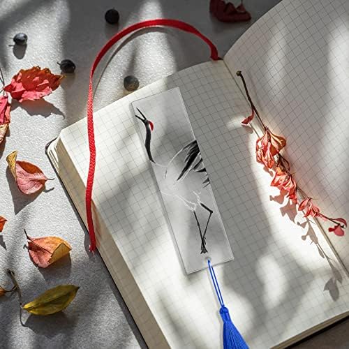 25 Pack Acrylic Bookmark Blanks with Colorful Tassels, 4.75 x 1in
