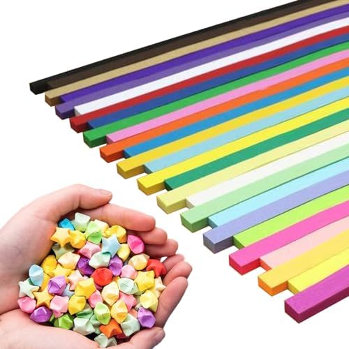 1030 star origami paper, paper star, double-sided color origami paper, DIY handmade star origami lucky star decorations/27 colors