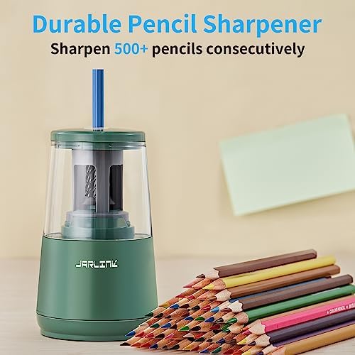 JARLINK Electric Pencil Sharpener, Heavy Duty Helical Blade, Auto Stop