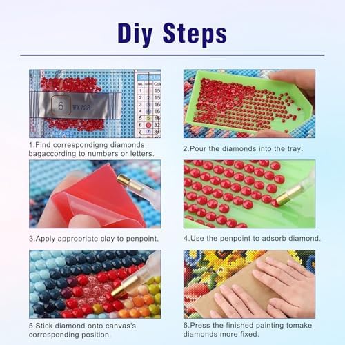 Flowers Diamond Art Kits for Adults, DIY Crafts for Adults 12x16in