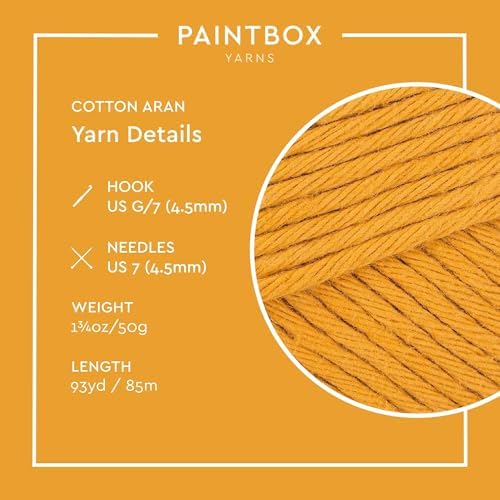 Paintbox Yarns 100% Cotton Aran Yarn 1.76oz / 50g, 93yds / 85m