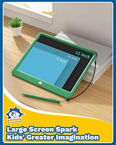 TEKFUN Toys 12" LCD Writing Tablet for Kids Ages 3–8, Drawing Tablet Toy for Boys & Girls, Easy Way to Keep Kids Busy, Mess-Free Doodle Board for Travel, Learning & Play