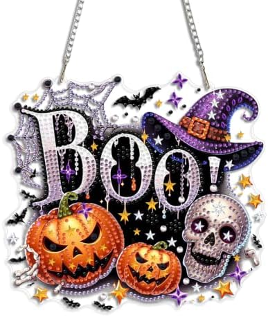 Halloween Diamond Art Hanging Kit for Adult, Diamond Art Painting 8x8inch