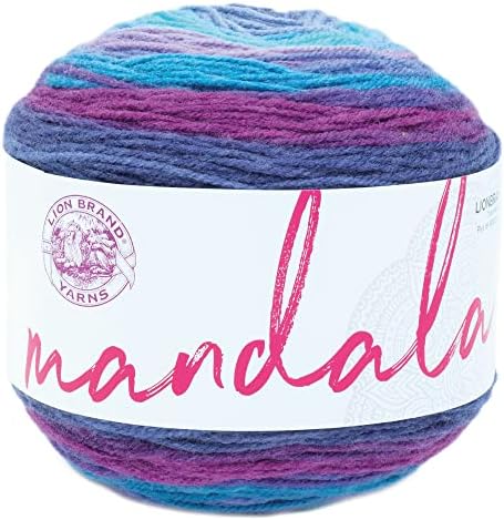 Lion Brand Yarn, Mandala DK Crochet Yarn, Hades, Multicolor, 1 Pack