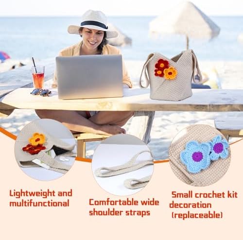 Pnytty Beginner Crochet Kit for Adults, Shoulder Bag Crochet Starter Kit
