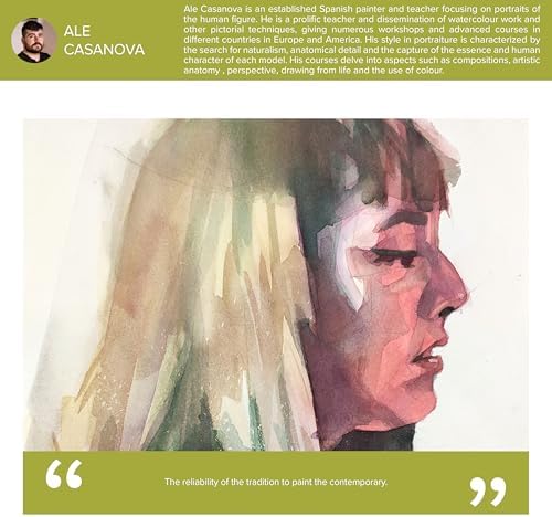 Escoda | Watercolour | Artist Set Ale Casanova | Size 8,10,14 | 3 Brushes | Toray-RMix (90% Gold Toray-10% Red Sable) + White Toray + Kolinsky Synthetic | Round Pointed | Portraits + Figurative Art