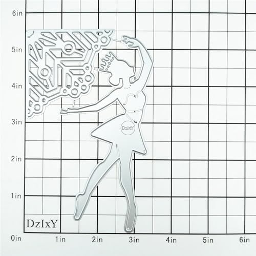 Ballet Woman Hollowout Lace Metal Cutting Dies for Card Making