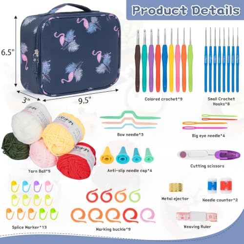 GMAK Crochet Kit for Beginners Adults, All in One Crochet Set Include Yarns