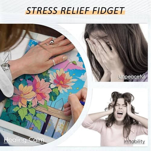 3Pcs Spiral Adult Coloring Book for Women Relaxation with 36 Colors Markers
