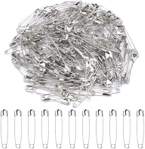 XKDOUS 2.2 Inch Large Safety Pins 200 Pcs Silver Pins Bulk