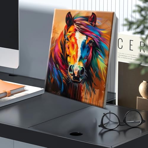 JOOZ Paint by Numbers Kit for Adults with Frame, Horse Paint by Number