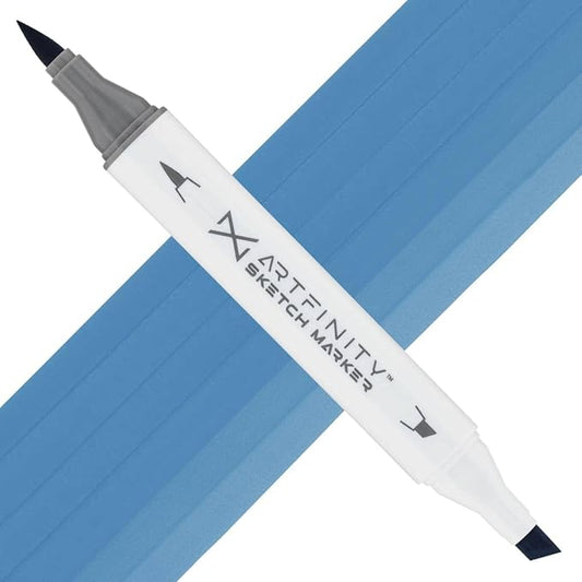 Artfinity Sketch Markers - Sky Blue B7-5, Vibrant, Professional, Dye-Based Alcohol Markers for Artists, Drawing, Travel, & More