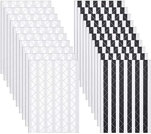 Bememo 2040 Pieces Self-Adhesive Photo Corners Stickers Acid Free Photo Mounting Corners for DIY Scrapbook, Album, Memory Books, Journal, Diary (Black and Transparent)