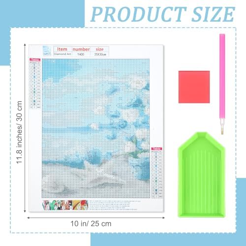 Yeaqee 4Pcs Diamond Art Kits for Adult Gem Painting Kit, Beach