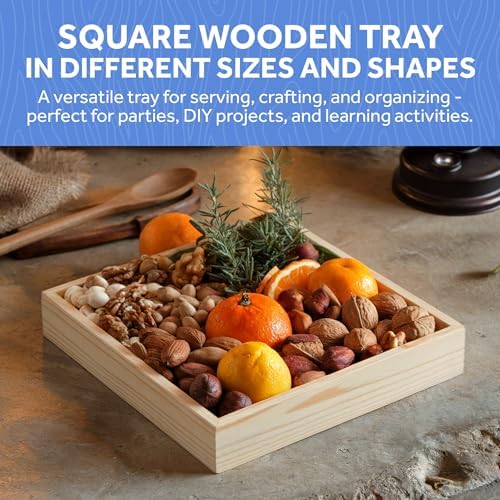 Wood Canvas Panel Cradled 10 x 10 inch, Pack of 12 Blank Framed Wood Signs for Painting, Shadow Box, & Tray Crafts, by Woodpeckers