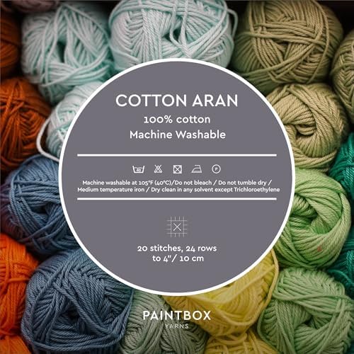 Paintbox Yarns 100% Cotton Aran Yarn 1.76oz / 50g, 93yds / 85m