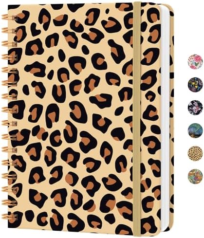 Lined Spiral Journal Notebook, A5 College Ruled Notebook for Note-Taking