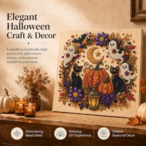 Halloween Diamond Art Kits for Adults, Pearl Art Kits for Adults Fall Theme