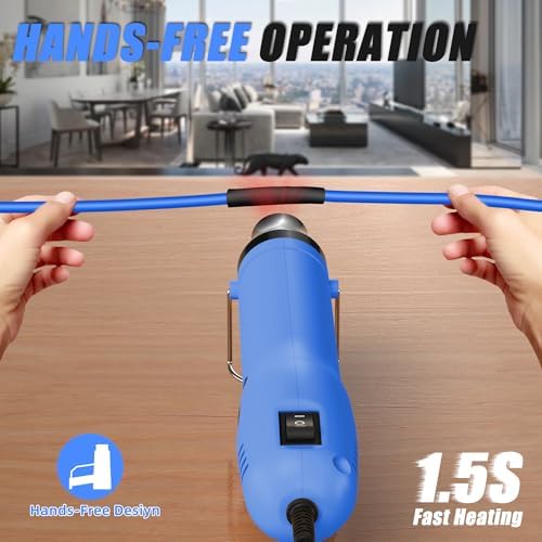 Mini Heat Gun, 2-Temp Settings Portable Hot Air Gun for Crafts, Shrink Tubing & DIY