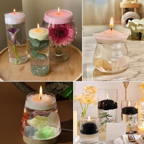 Snow Pearled Candles Sand-Refillable Sand Wax, DIY Candle Beads and Wicks, for Home Decor, Parties, Events-250g/9oz (White)