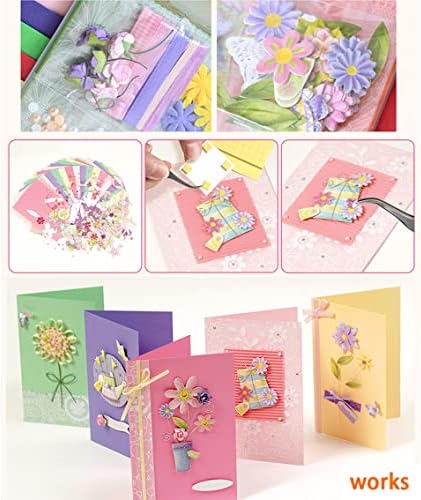 Huralona Greeting Card Making Supplier Envelope Kit Gift Anniversary Craft | Handmade DIY Card Kits 15 Cards 15 Envelopes and Dec Accessories for Birthday Thanksgiving Christmas Wedding Invitation