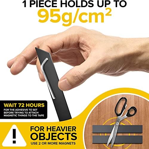 X-bet MAGNET Super Sticky Adhesive Magnetic Strips, 6x1 (15x2.5cm), 11 pcs