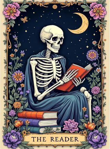Skull Diamond Art Kits for Adults Funny Diamond Painting Kit for Beginner