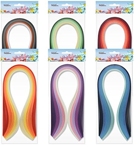 JUYA Paper Quilling Kit 30 Colors 600 Strips 8 Tools, Blue Set, 5mm