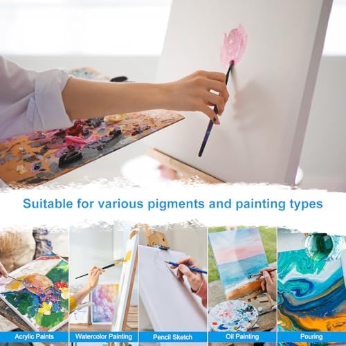 Stretched Canvas for Painting 24 x 36 Inch, 2 Pack Large Blank Canvas, Triple Primed Acid-Free Cotton, Professional Canvas for Acrylic Oil Pouring & Wet Media