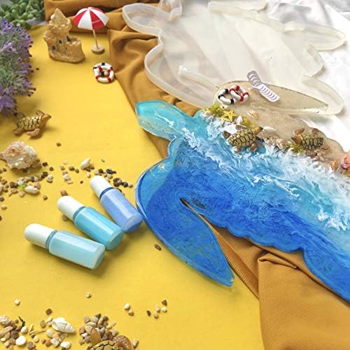 Epoxy Resin Silicone Tray Molds Turtle Whale Anchor for Serving Board, Platter, Wall Hanging, Concrete, Cement, Polymer Clay 3-in-Set Extra Large Length 12.5inch