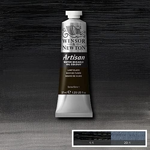 Winsor & Newton Artisan Water Mixable Oil Colour, 1.25-oz (37ml), Lamp Black