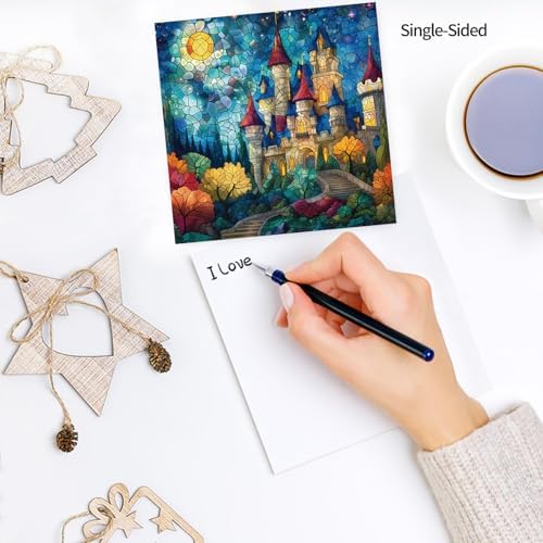 6x6" Cardstock Single Sided Scrapbooking,Craft Decorative Scrap Book Paper | 160gsm,24-Sheet 12Patterns Colored Paper,Junk Journal Supplies,Vivid Origami Papers DIY Craft Gift Wrapping Album.StainedGlas