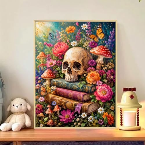 CRZMODE Skull Paint by Numbers Kit for Adults, Skull, 16x20 inch