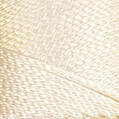 Polyester Macrame Cord 2mm x 251 Yards, 100% Polypropylene Premium Rope, Colorful Yarn Crochet Bag Craft for Wall Hangers, Bags, Bottom Plates, Carpets (Cream, 1 Skein)