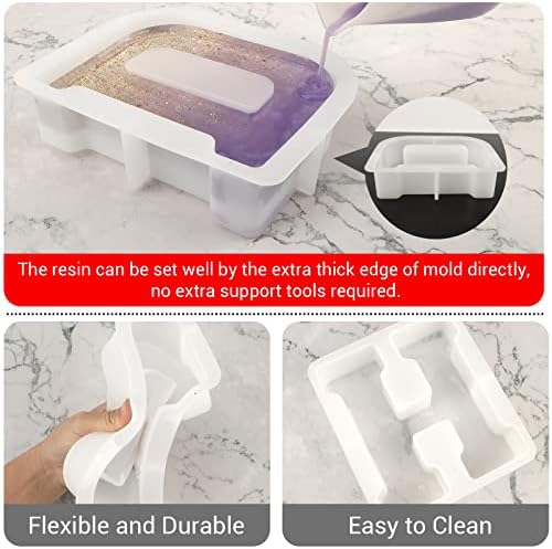 Gartful 7 Inch Large Letter Molds for Resin, 3D H Capital Alphabet Epoxy Resin Mold, A to Z Thick Resin Letter Molds for Making Letters, Word Sign Art, DIY Crafts, Making Cake, Party Home Decor
