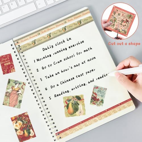 6x6" Cardstock Single Sided Scrapbooking,Craft Decorative Scrap Book Paper | 160gsm,24-Sheet 12Patterns Colored Paper,Junk Journal Supplies,Vivid Origami Papers DIY Craft Gift Wrapping Album.Carols