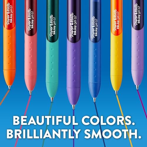 Paper Mate InkJoy Gel Pens Medium Point Assorted,10 Count (Pack of 12)