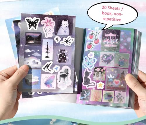 Japanese Retro Sticker Book, 2 Set Sticker Books, Dreamy Fairy