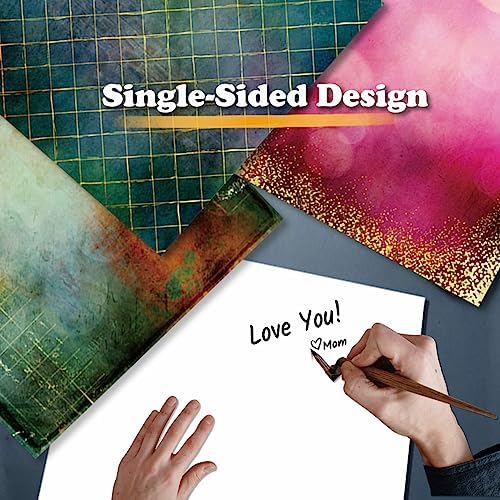 YASMEN Vintage Scrapbook Paper Pad, 12x12 Single-Sided Cardstock Paper Pads for Card Making, Journals, Planner, DIY Envelopes, Greeting Cards, Gift Card, Decorative Art Craft -24 Sheets