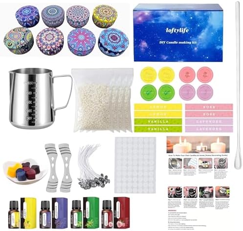abnegation Candle Making Kit, Complete DIY Craft Set for Beginners (Gold)