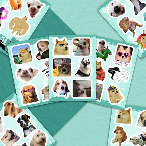 100Pcs Dog Meme Stickers for Water Bottle, Laptop - Funny Dog Stickers, Gifts - Meme Party Supplies - Gift for Women & Men