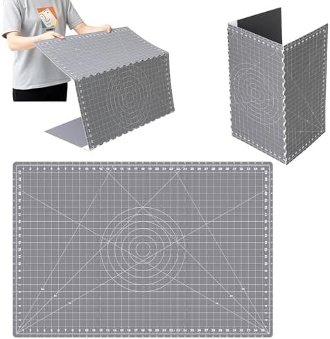 Teenyyou 24" x 36" Self Healing Folding Cutting Mat with Grid for Quilting, Sewing, Craft Hobby Board Sewing Cutting Mat for Quilting, Leather, Fabric, Crafting, Scrapbooking, Art, Clay
