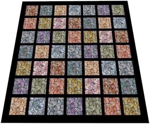 10" 50pcs Cotton Fabric Squares for Sewing Quilting Supplies- Dark Paisley