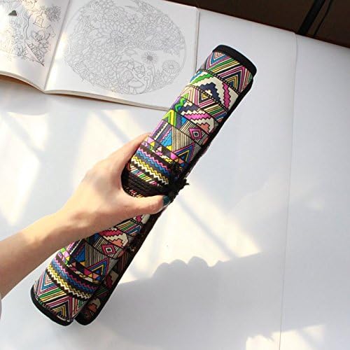 Funny live Paint Brush Holder Art Supplies, Artist Brush Holder & Storage Organizer Roll-Up Case Bag, Protect Acrylic Oil Watercolor Paintbrushes (Bohemian 20 Slot Pockets)