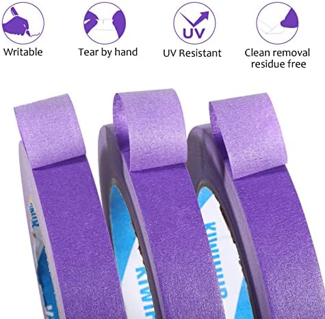 Purple Painters Tape,1" x 60 Yards x 5 Rolls (300 Yards Total)